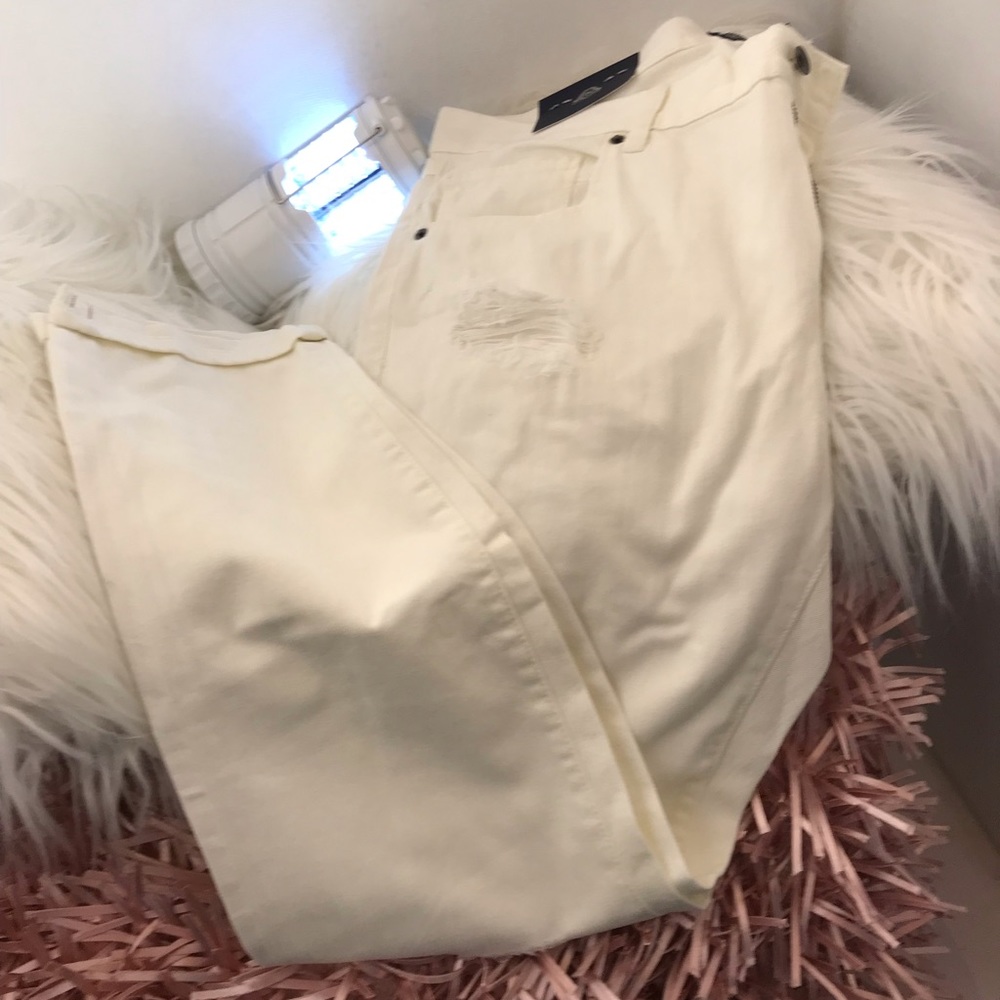 American rag white ripped slim fit